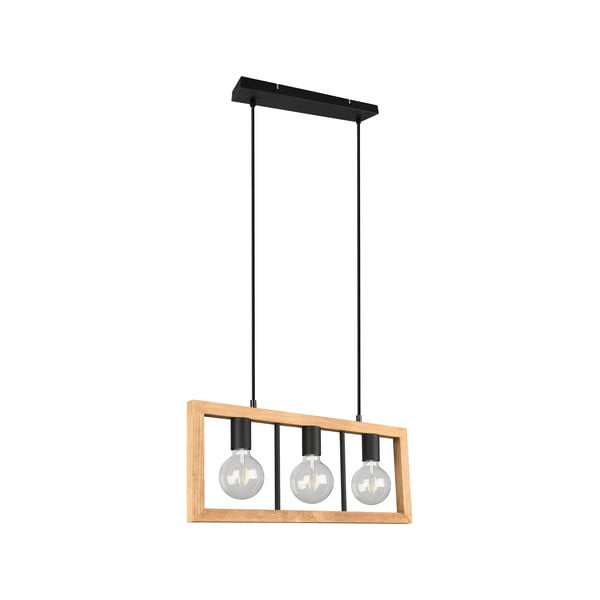 Fekete-natúr színű függőlámpa Agra – Trio-image-3
