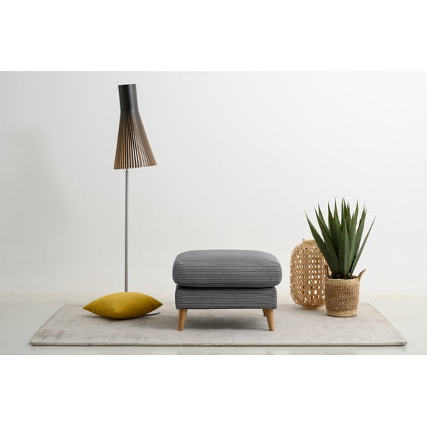 Sötétszürke kordbársony lábtartó Paris – Scandic-image-1