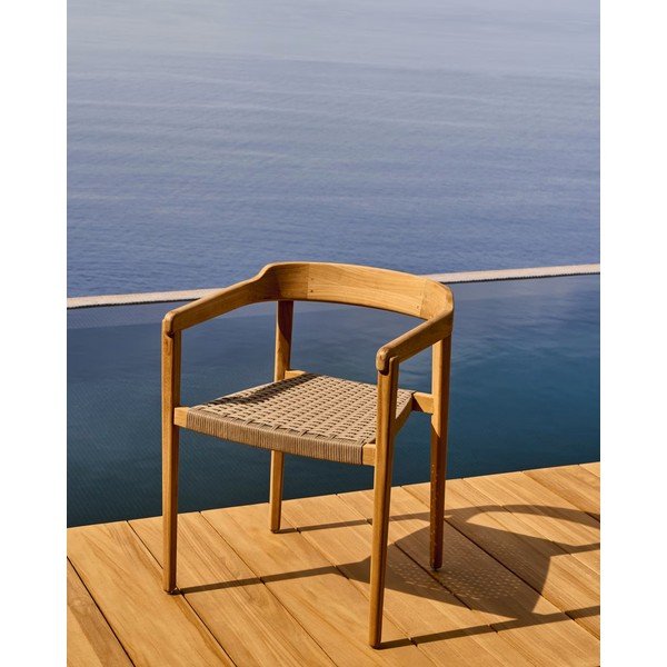 Natúr színű tömörfa kerti szék Icaro – Kave Home-image-1