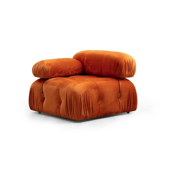 Narancssárga bársony kanapé modul (bal oldali) Bubble – Artie