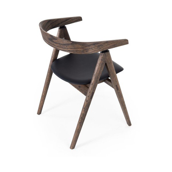 Fekete-barna tölgyfa étkezőszék Ava – Gazzda-image-3