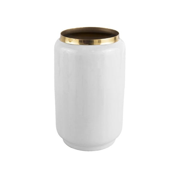Flare fehér váza aranyszínű részletekkel, magasság 22 cm - PT LIVING
