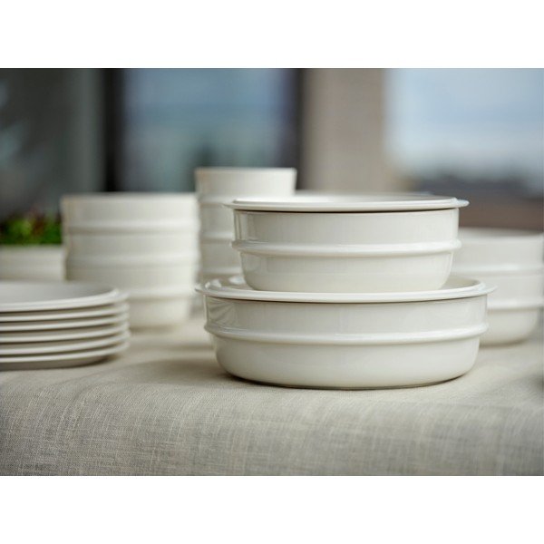 Krémszínű porcelán leveses tálka 600 ml Eau – Zone-image-3