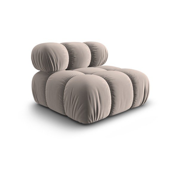 Világosbarna bársony kanapé modul (középső rész) Bellis – Micadoni -image-3