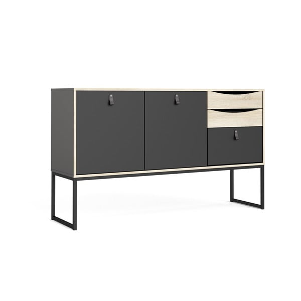 Stubbe fekete komód, 147 x 87 cm - Tvilum-image-2