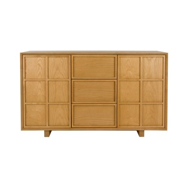 Natúr színű kőrisfa komód 120x70x45 cm Raster – Zuiver