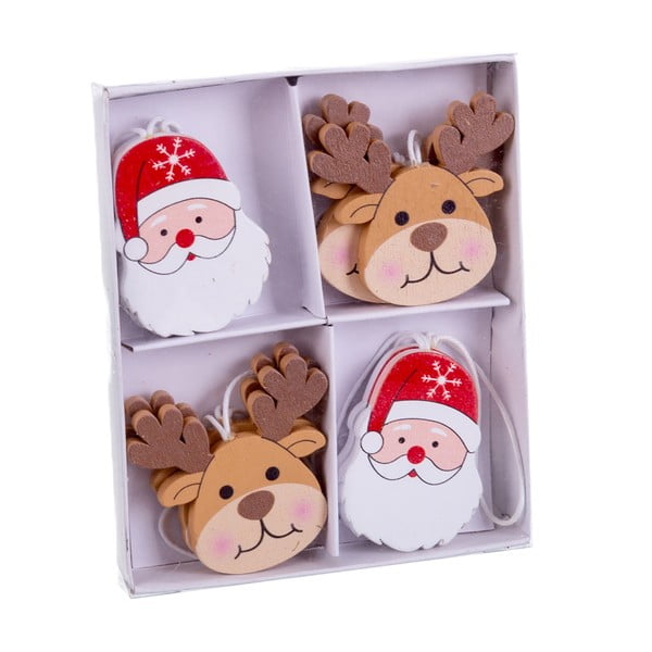 Fa karácsonyfadísz készlet 8 db-os 5 cm Figures – Casa Selección
