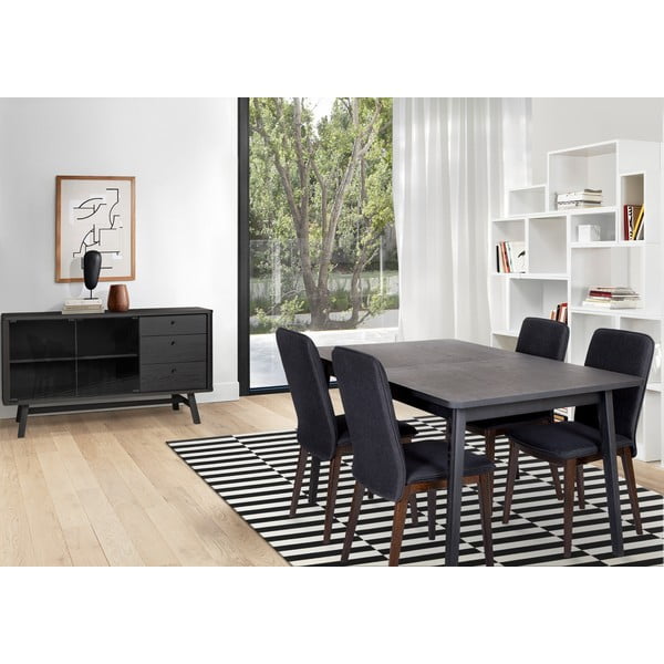 Skagen fekete étkezőasztal - Woodman-image-1