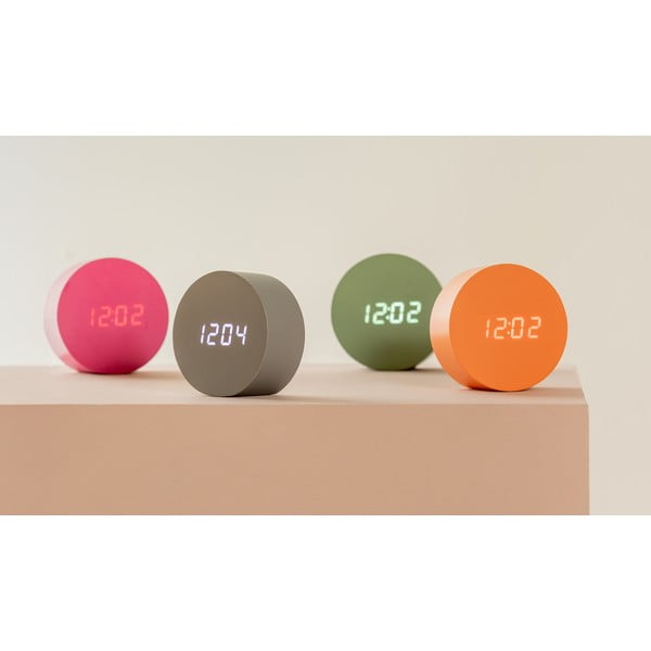 Digitális ébresztőóra ø 9 cm Spry Round – Karlsson-image-1