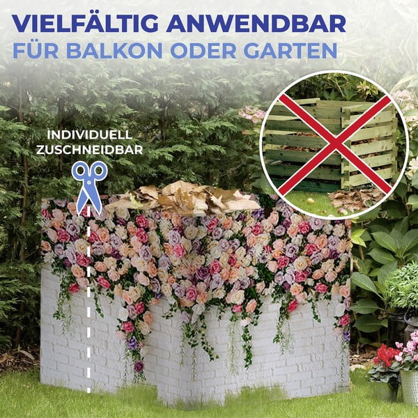 Műanyag belátásgátló erkélyre 500x85 cm Roses - Maximex-image-1