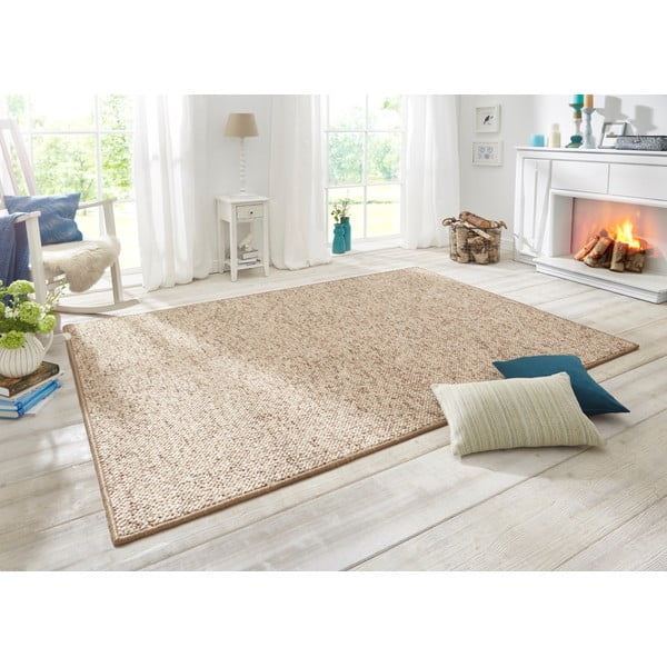 Világosbarna futószőnyeg 80x300 cm Wolly – BT Carpet-image-1