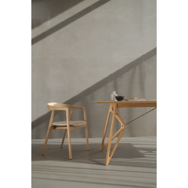 Tink étkezőasztal tölgyfa asztallappal, 220 x 90 cm - Gazzda-image-1