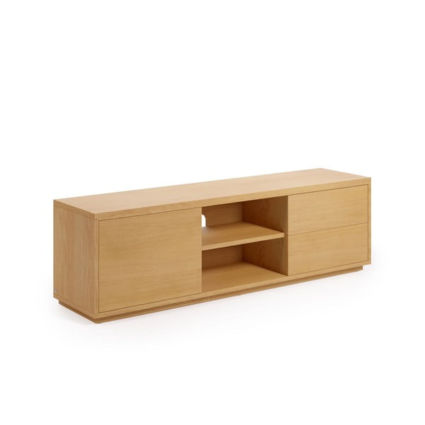 Természetes színű TV-állvány tölgyfa dekorral 150x44 cm Abilen - Kave Home