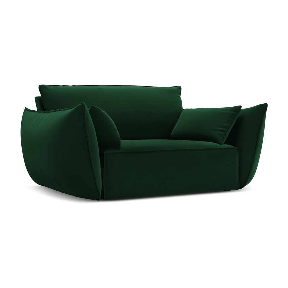 Sötétzöld bársony fotel Vanda Mazzini Sofas