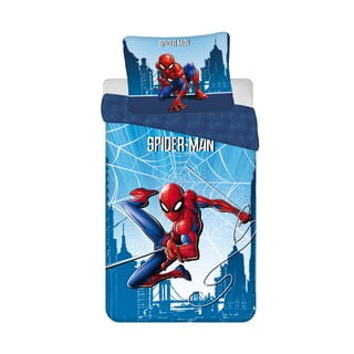 Spiderman kék pamut gyerek ágyneműhuzat, 140 x 200 cm - Jerry Fabrics