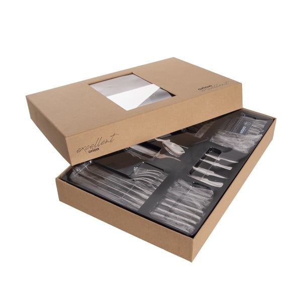 Ezüstszínű rozsdamentes acél evőeszköz készlet 24 db-os Mirror – Orion-image-4