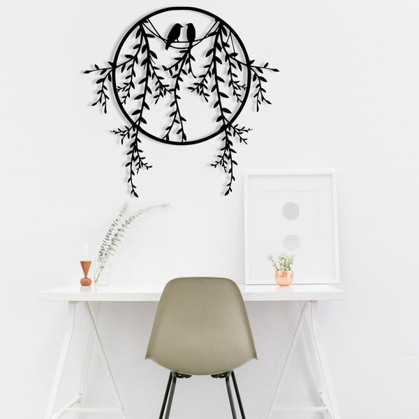 Fém fali dekoráció 45x44 cm Lovebirds – Wallity-image-2