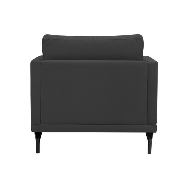 Jupiter sötétszürke fotel, fekete lábakkal - Windsor & C Sofas-image-3