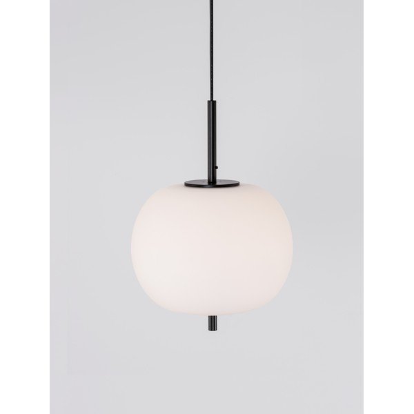 Fehér-fekete üveg függőlámpa ø 30 cm Lato – Nova Luce-image-4