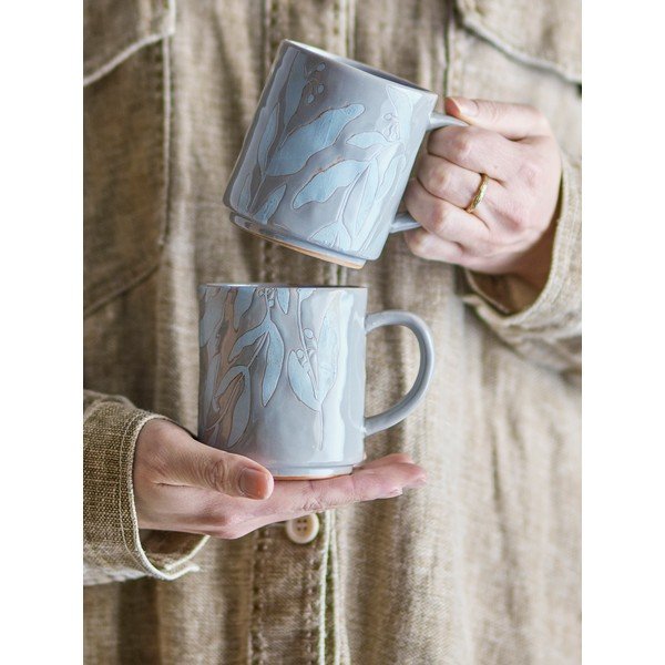 Szürke agyagkerámia bögre szett 2 db-os 350 ml Aurora – Bloomingville-image-2