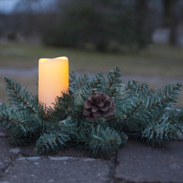 Fehér-zöld fénydekoráció karácsonyi mintával Serene – Star Trading-image-1