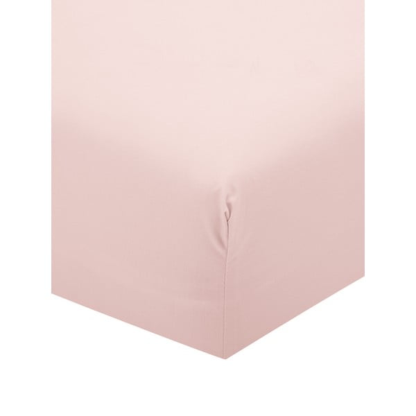 Rózsaszín pamut-perkál lepedő, 160 x 200 cm - Cotton works