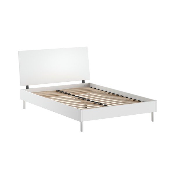 Fehér bükkfa franciaágy ágyráccsal 140x200 cm Forrest – Vipack