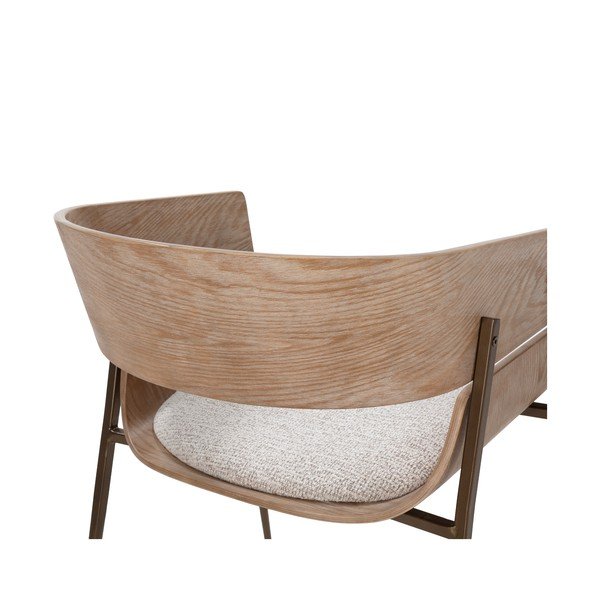 Natúr színű kárpitozott karfás étkezőfotel szett 2 db-os Naia – MOME-image-3