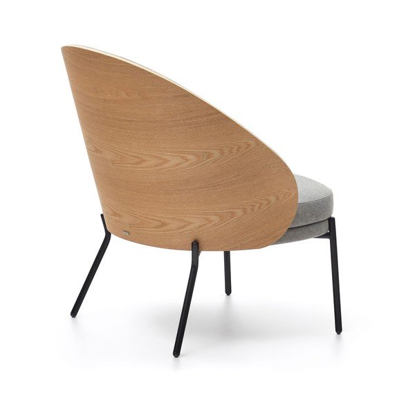 Szürke-natúr színű fotel Eamy – Kave Home-image-4