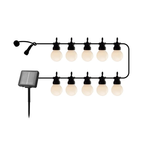 Napelemes fényfüzér, izzók száma 10 db-os hosszúság 300 cm Lucas Matte – Sirius