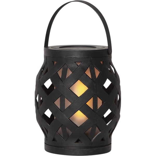 Flame Lantern fekete lámpás, magasság 16 cm - Star Trading