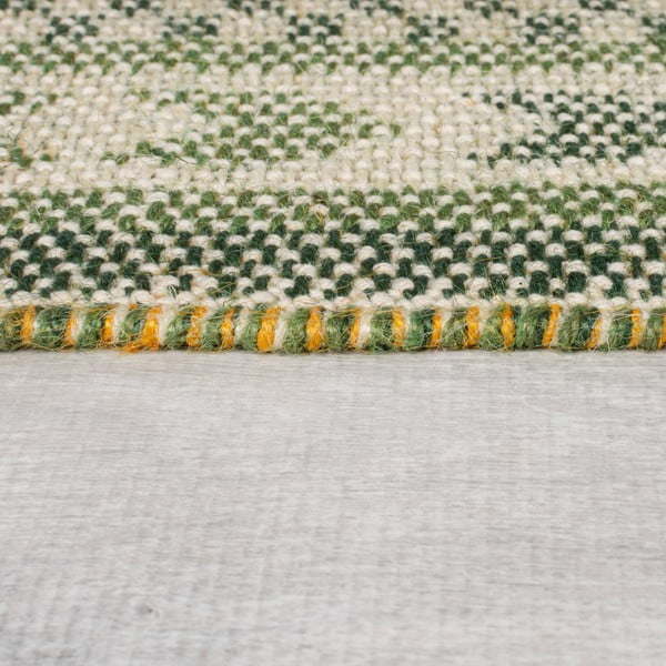 Zöld jutakeverék szőnyeg 120x170 cm Mara Jute Border – Flair Rugs-image-4