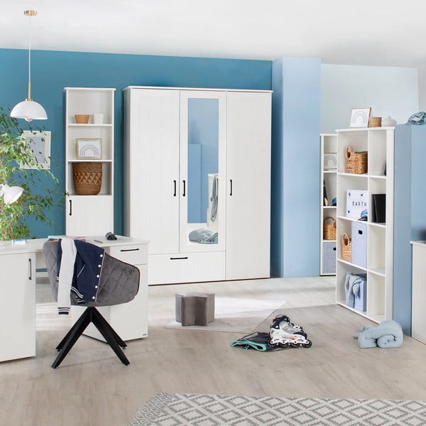 Fehér gyerek könyvespolc 49x190 cm Sylt – Roba-image-2