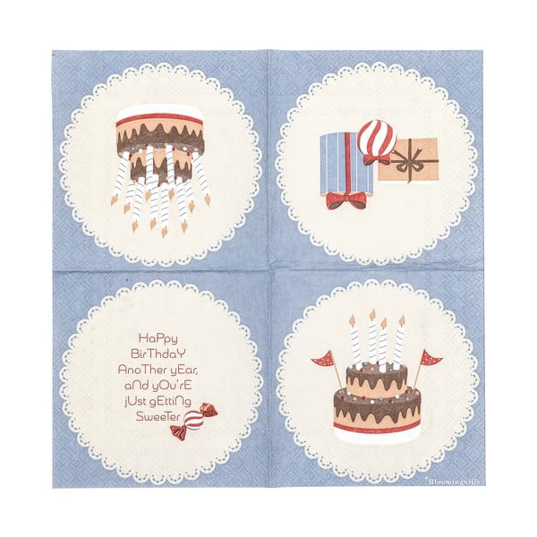 Papír szalvéta szett 20 db-os Oscar – Bloomingville Mini-image-4