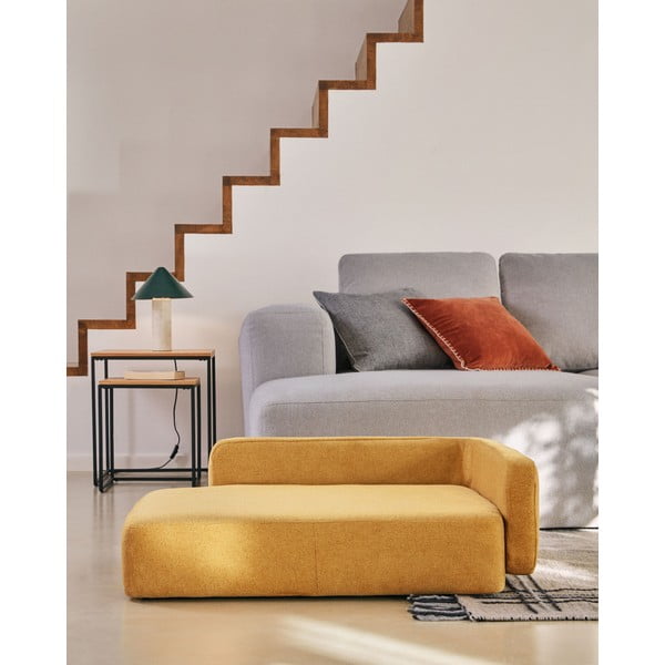 Mustársárga kutyafekhely 96x70 cm Bowie - Kave Home-image-4