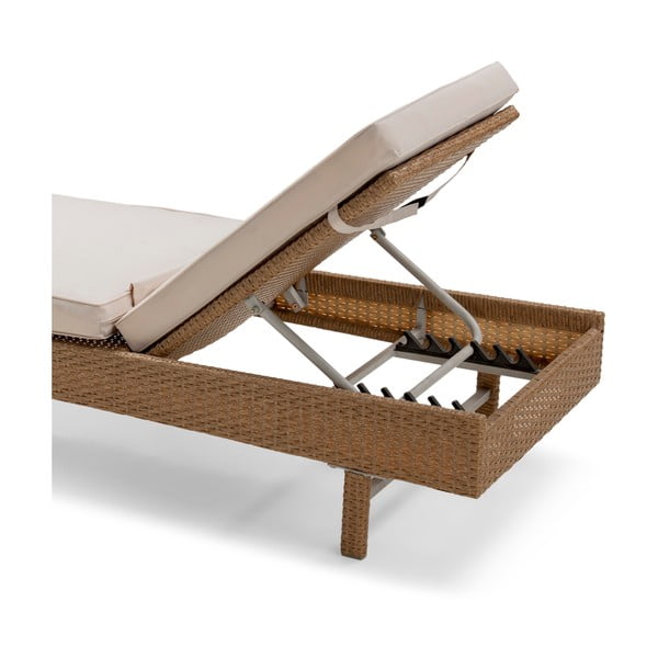 Portugal bézs mesterséges rattan kerti nyugágy, hosszúság 200 cm - Bonami Essentials-image-4
