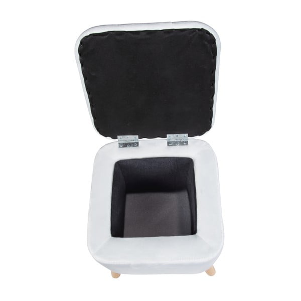 Világosszürke bársony puff – Wenko-image-3