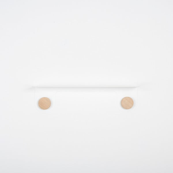 Hook fehér fali polc 2 akasztóval, hosszúság 50 cm - Gazzda-image-1