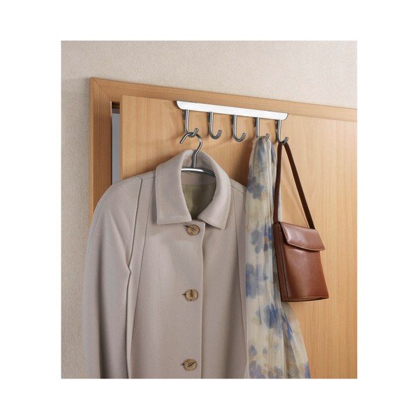 Asola ezüstszínű, 5 akasztós fogas ajtóra - Wenko-image-3