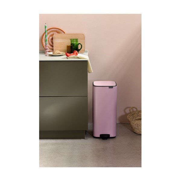 Rózsaszín acél pedálos szemetes 30 l Bo – Brabantia-image-1