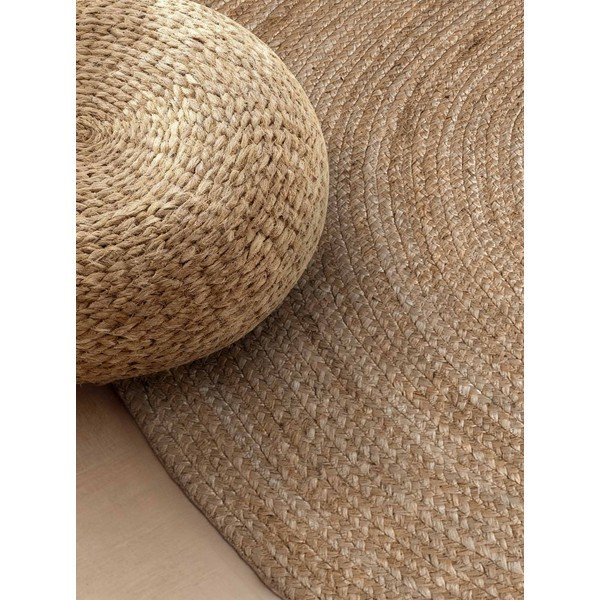 Sötét natúr színű kétoldalas-kézi szövésű juta szőnyeg 160x230 cm Braided – Hanse Home-image-3