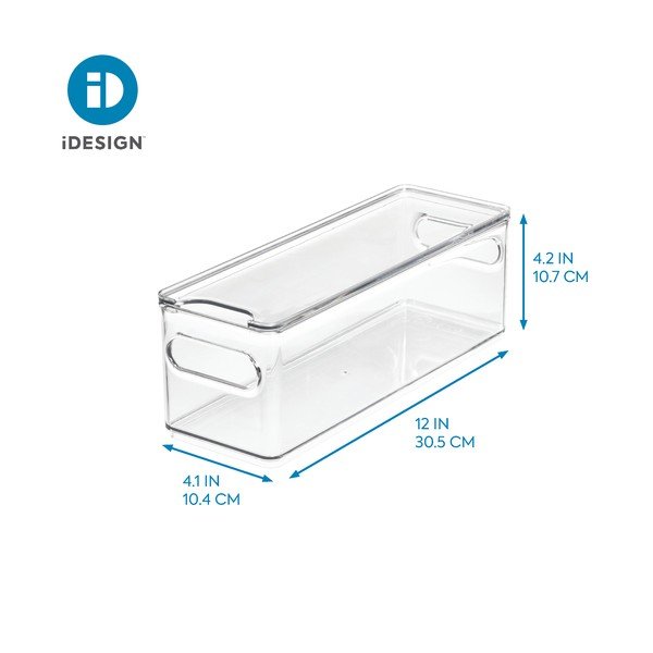 Átlátszó tárolódoboz fedéllel, 31,1 x 10,8 cm - iDesign The Home Edit-image-4