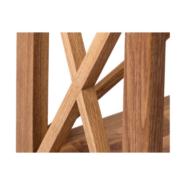 Natúr színű tölgyfa polcos állvány 70x161 cm X-Shelf – Unique Furniture-image-4