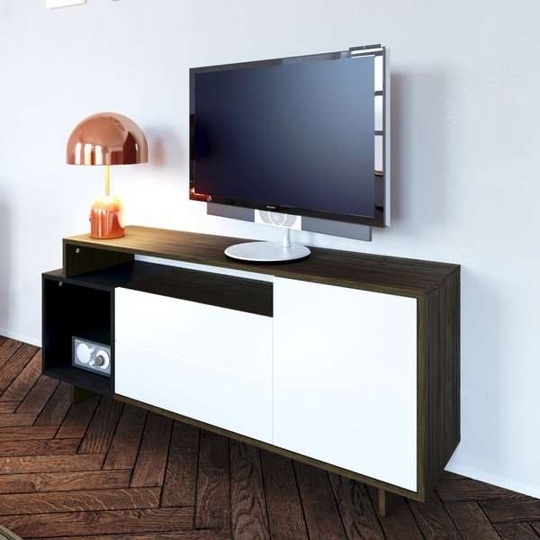 Kube fehér TV-állvány - TemaHome-image-1