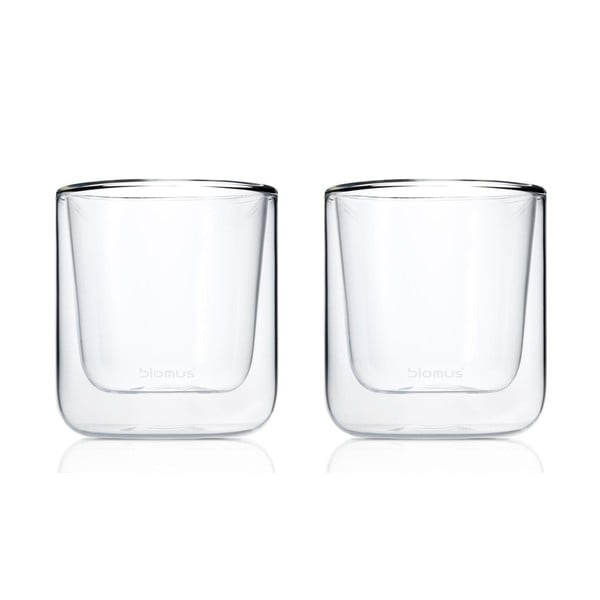 Duplafalú pohár szett 2 db-os 200 ml Nero – Blomus