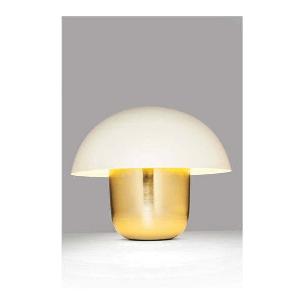 Mushroom aranyszínű asztali lámpa fehér ernyővel - Kare Design
