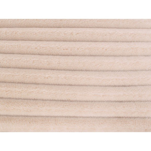 Ribbed krémszínű bársony pléd, 150 x 200 cm - PT LIVING-image-1