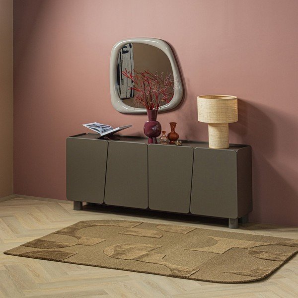 Barna gyapjúkeverék szőnyeg 170x240 cm Livo – WOOOD-image-1