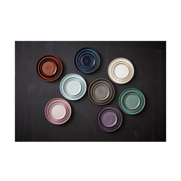 Fekete-kék kőedény desszertes tányér ø 21 cm Gastro Dark Blue/Black – Bitz-image-3