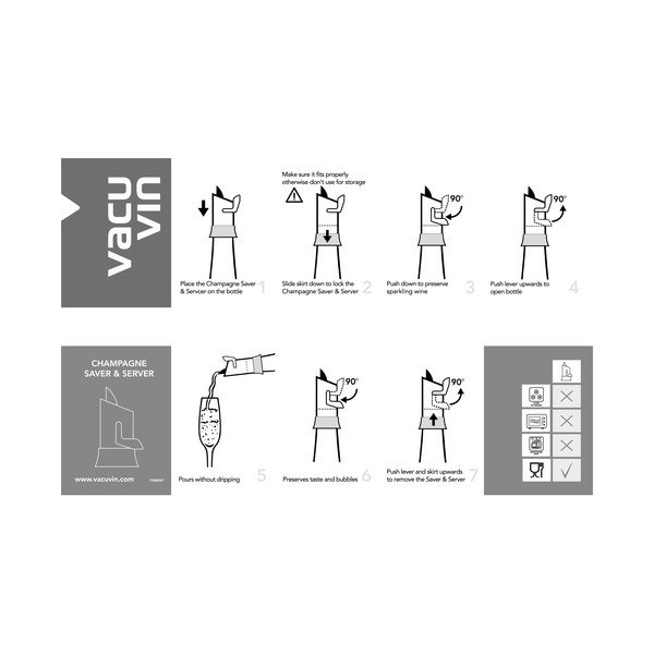 Rozsdamentes acél pezsgőzáró – VacuVin-image-4